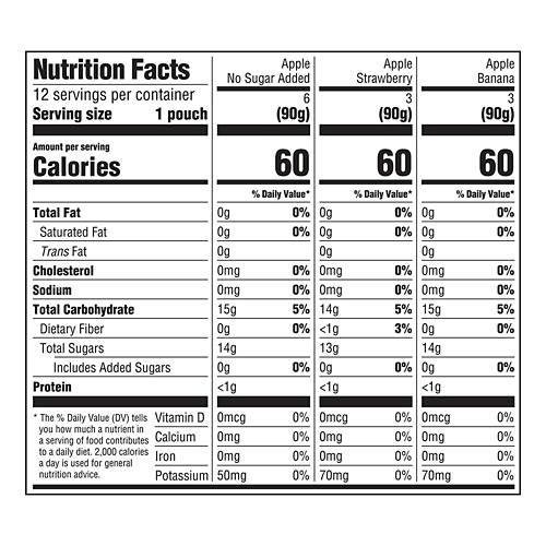 Lunch Buddies Variety Pack Applesauce Squeezes - 12 pack, 3.2 oz pouch